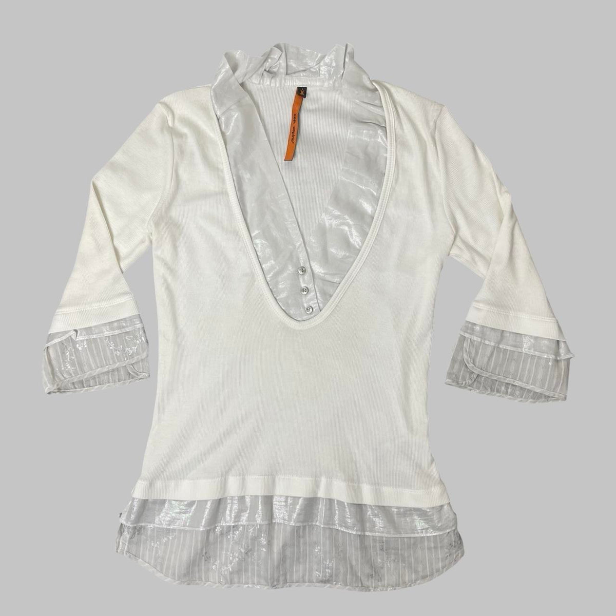 Cop Copine white milkmaid top.