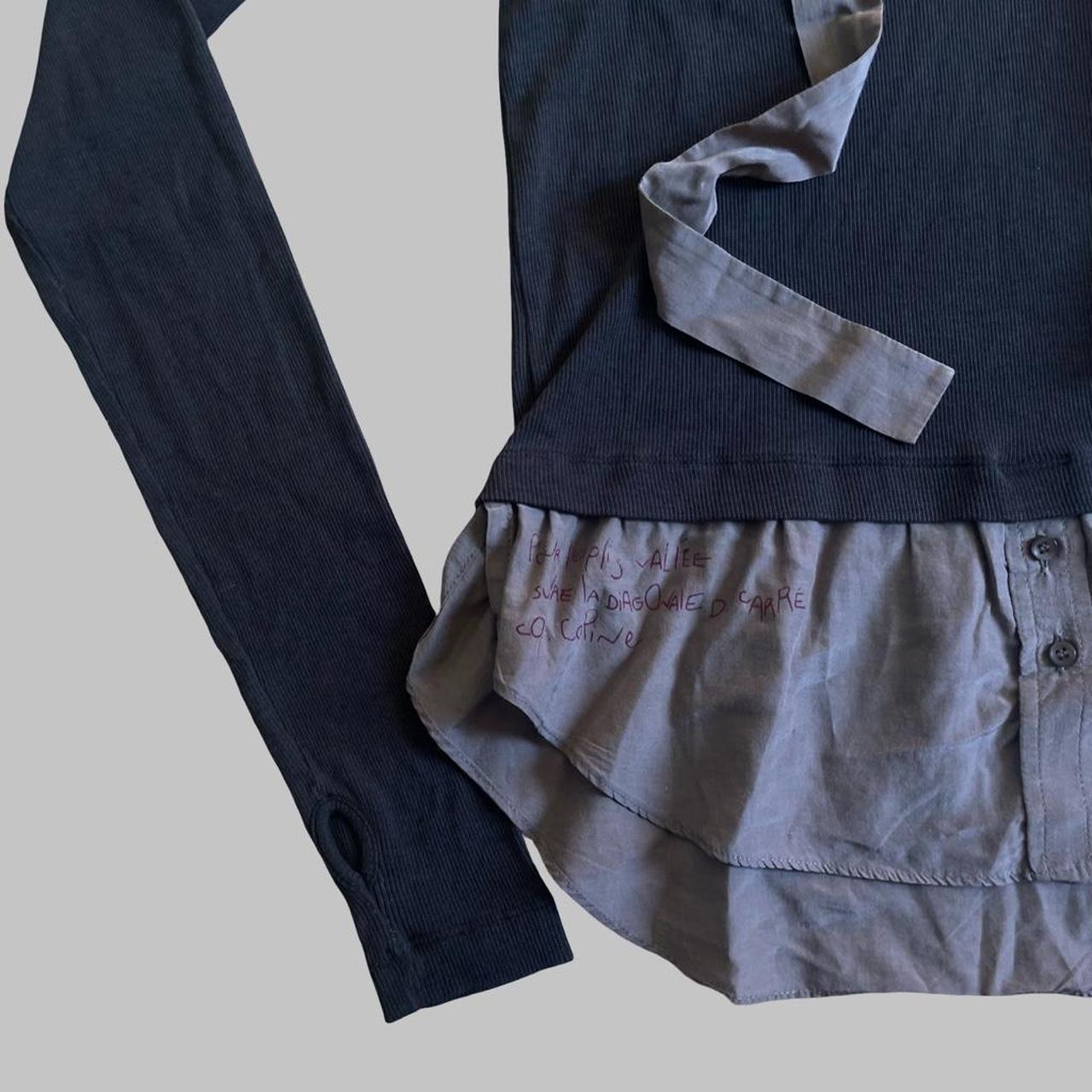 Cop Copine grey trompe-l’œil layered top.