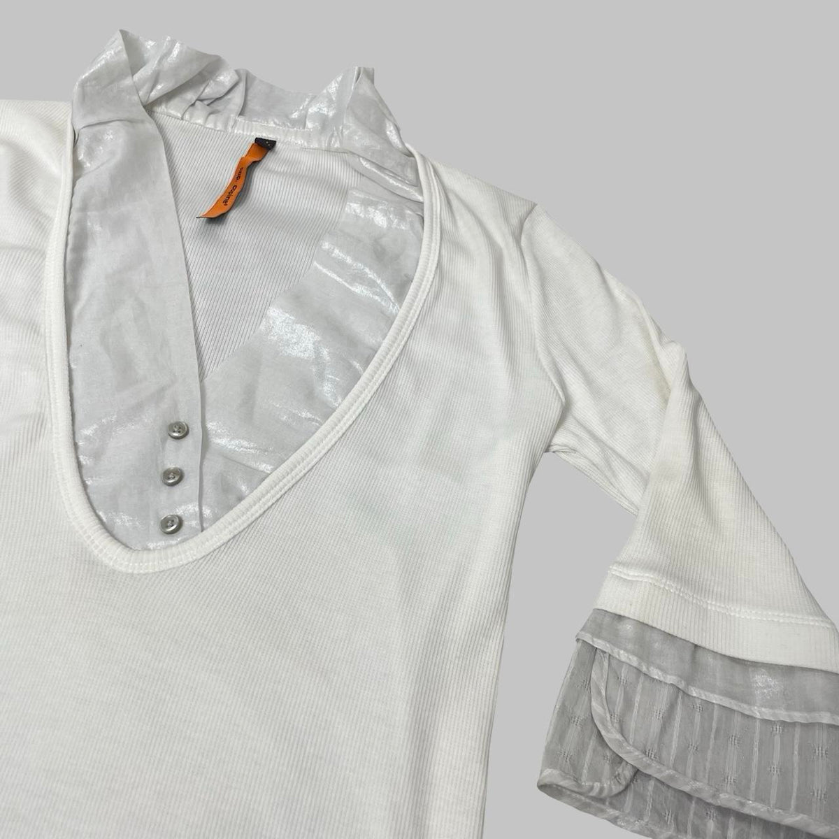 Cop Copine white milkmaid top.