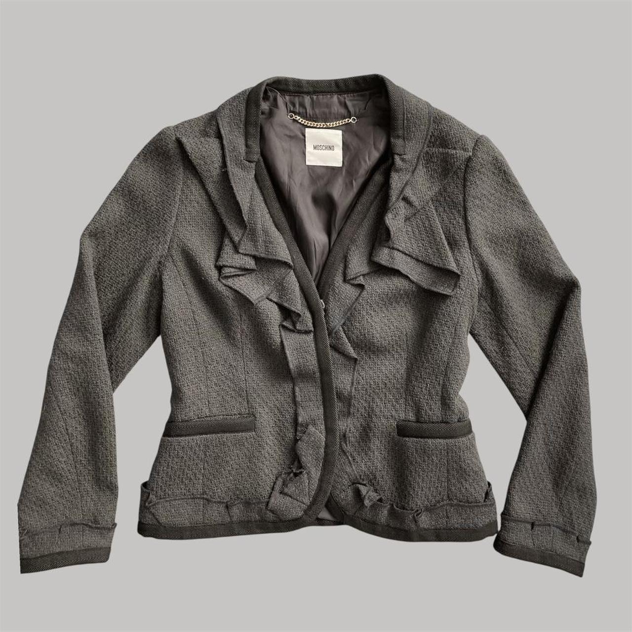 Brown / khaki Moschino wool jacket.