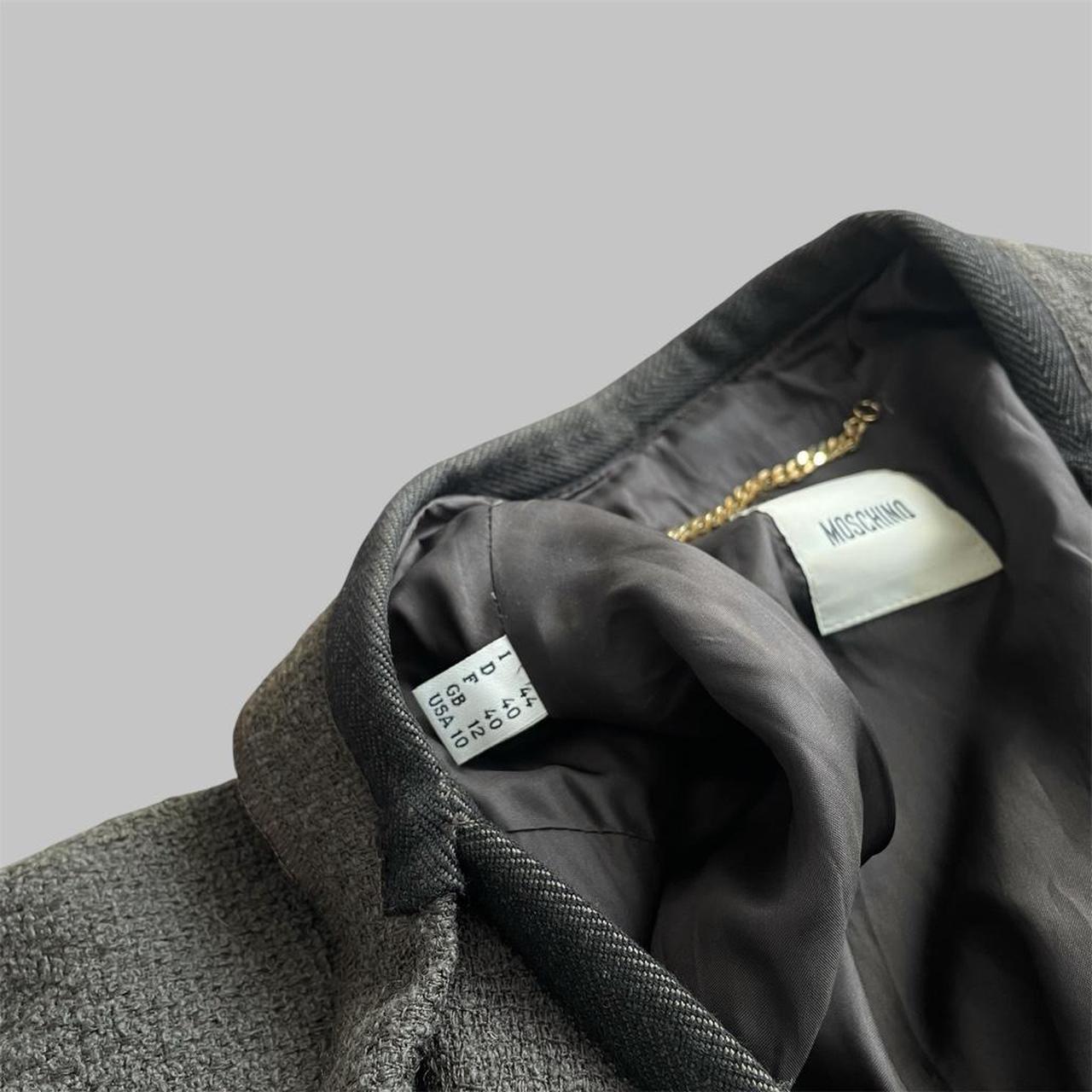 Brown / khaki Moschino wool jacket.