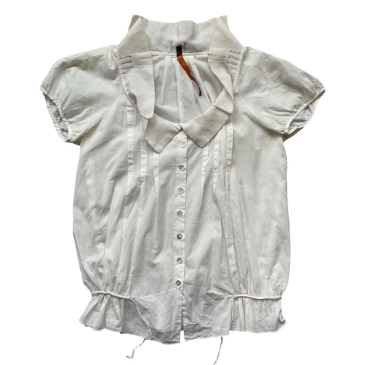 Cop copine short sleeve white blouse.
