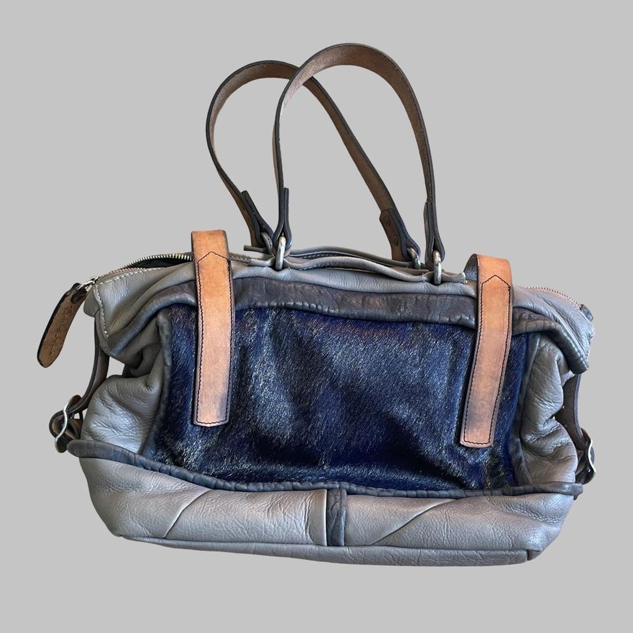 Italian leather & fur handbag.