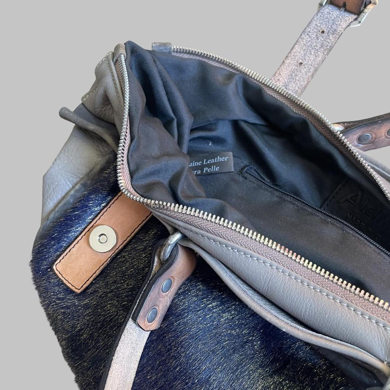 Italian leather & fur handbag.