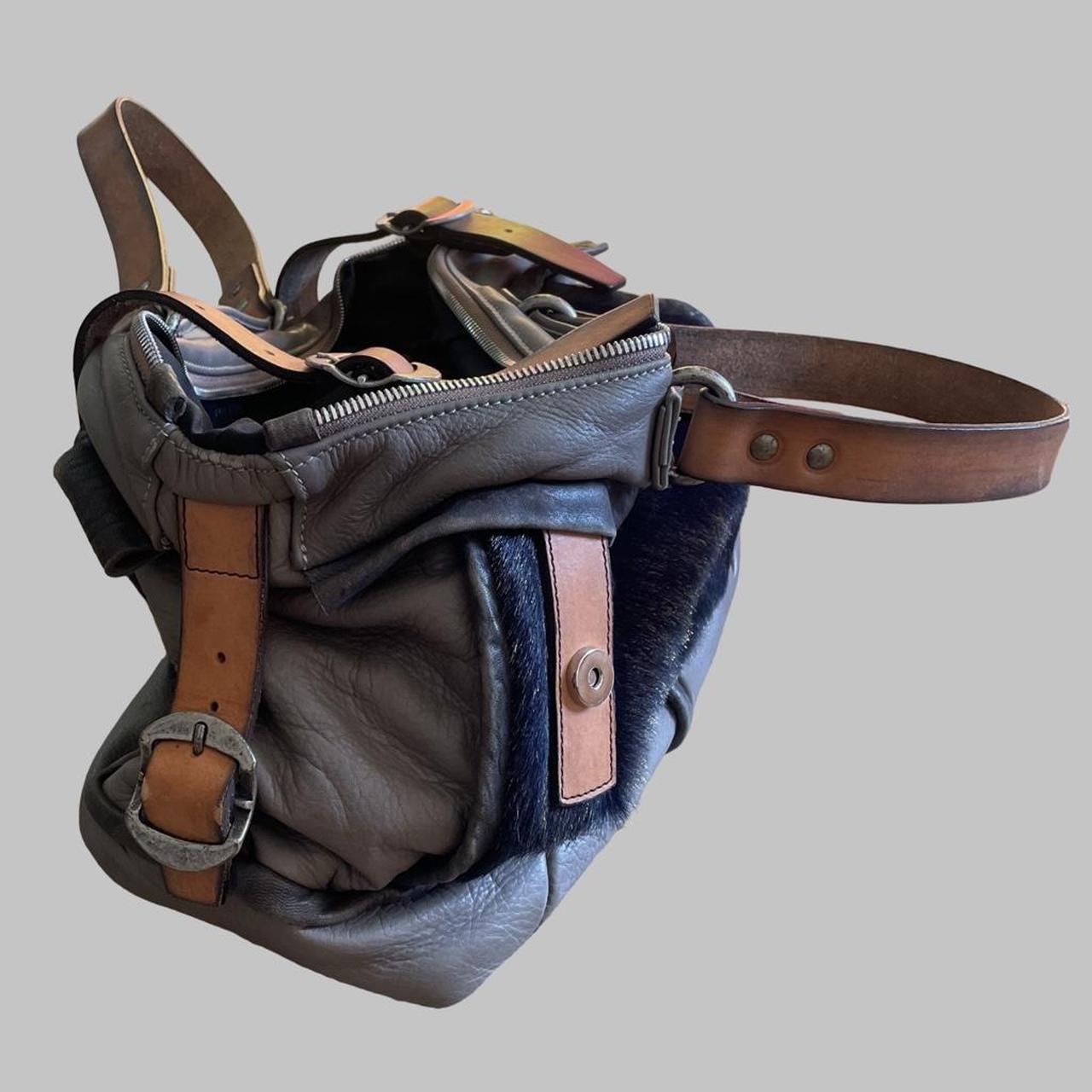 Italian leather & fur handbag.