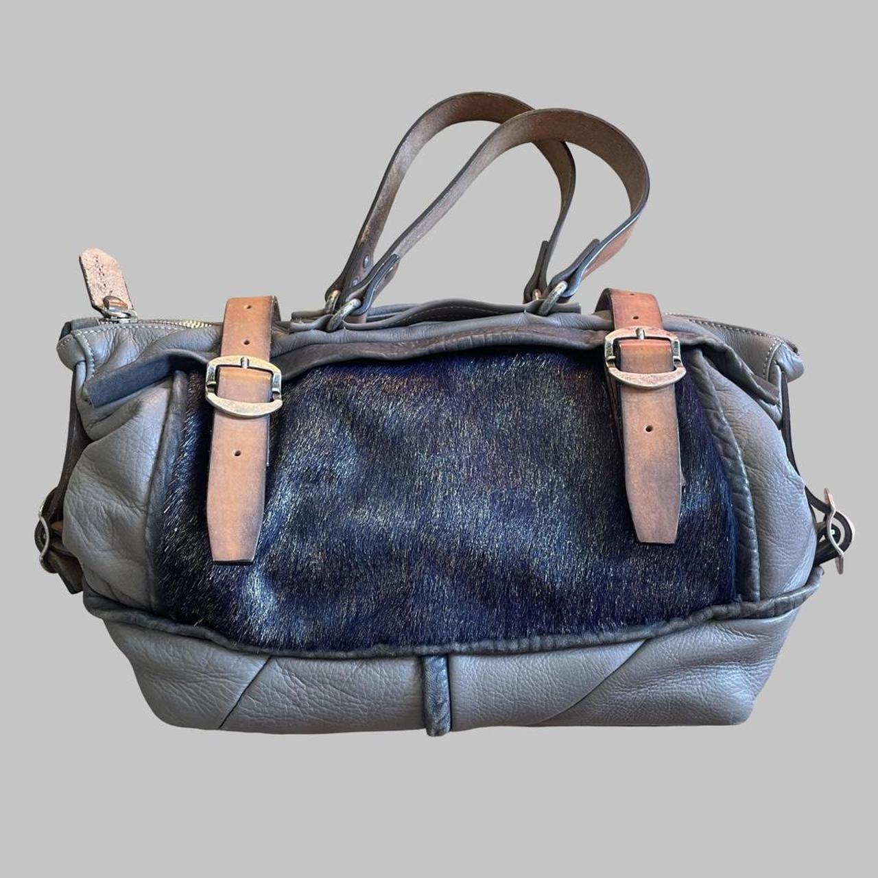 Italian leather & fur handbag.