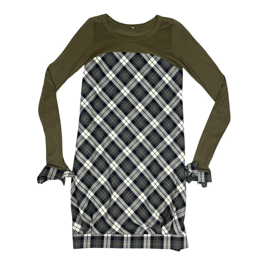 Cop copine khaki plaid dress.