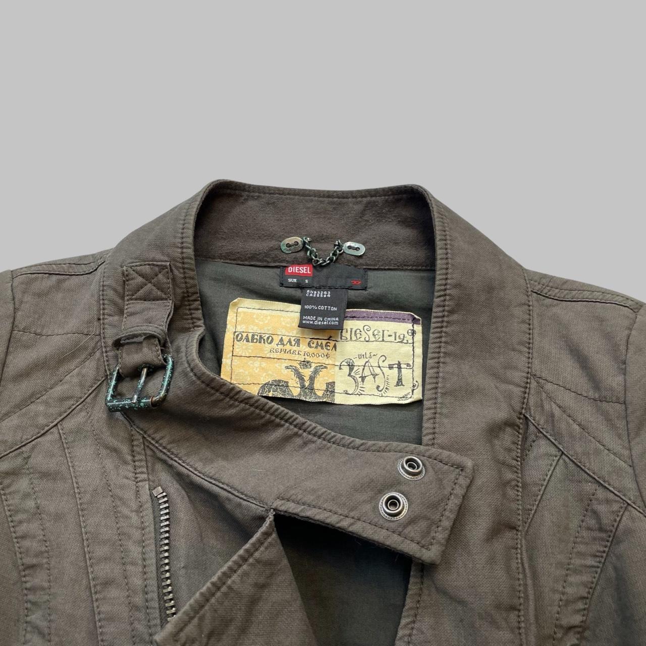 Diesel khaki biker cargo jacket