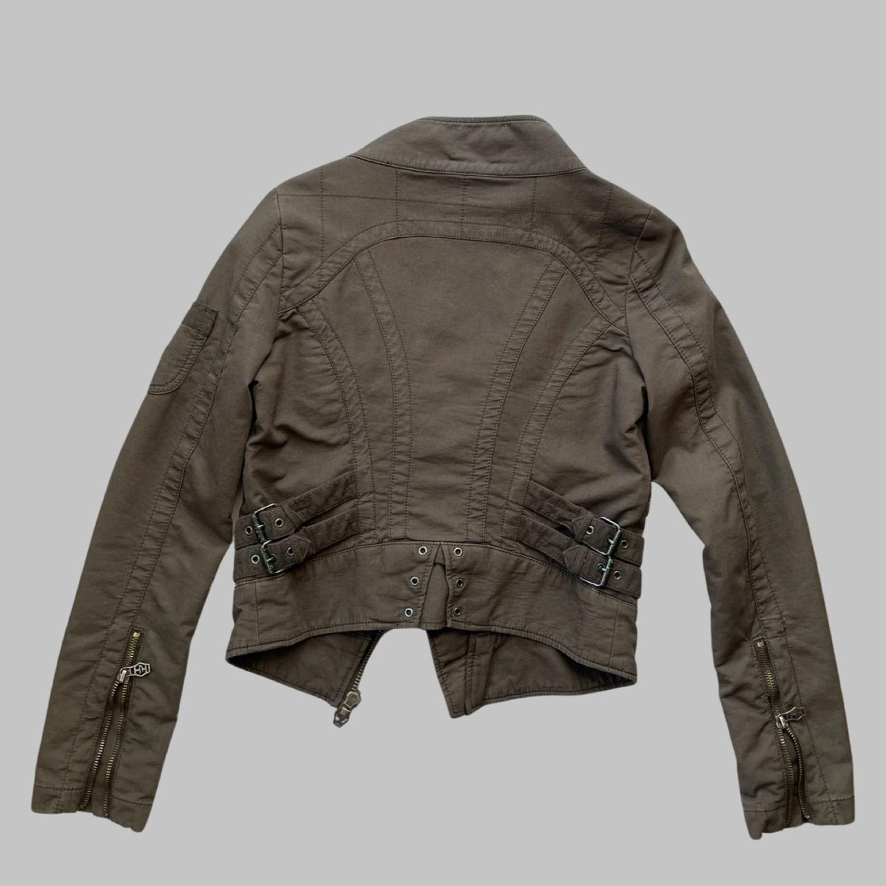 Diesel khaki biker cargo jacket