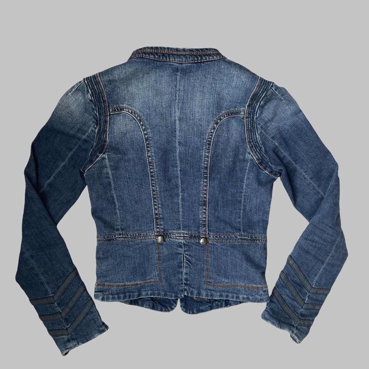 Military officer denim jacket