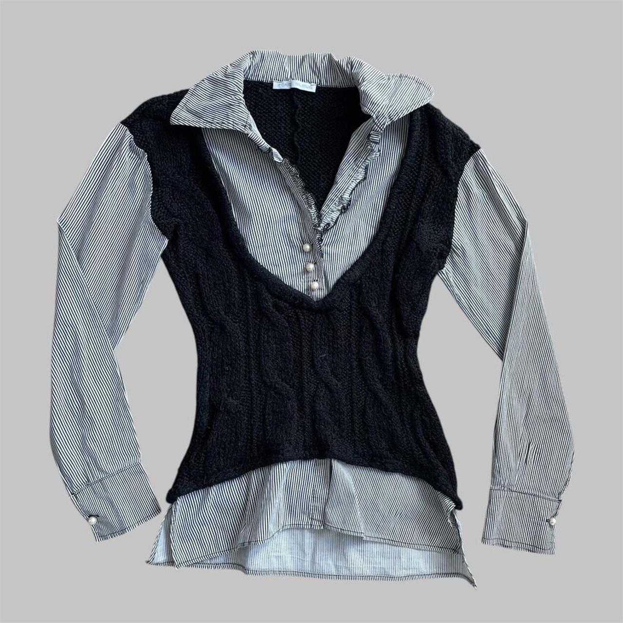 SOLD - Milkmaid Zone Bleue top.